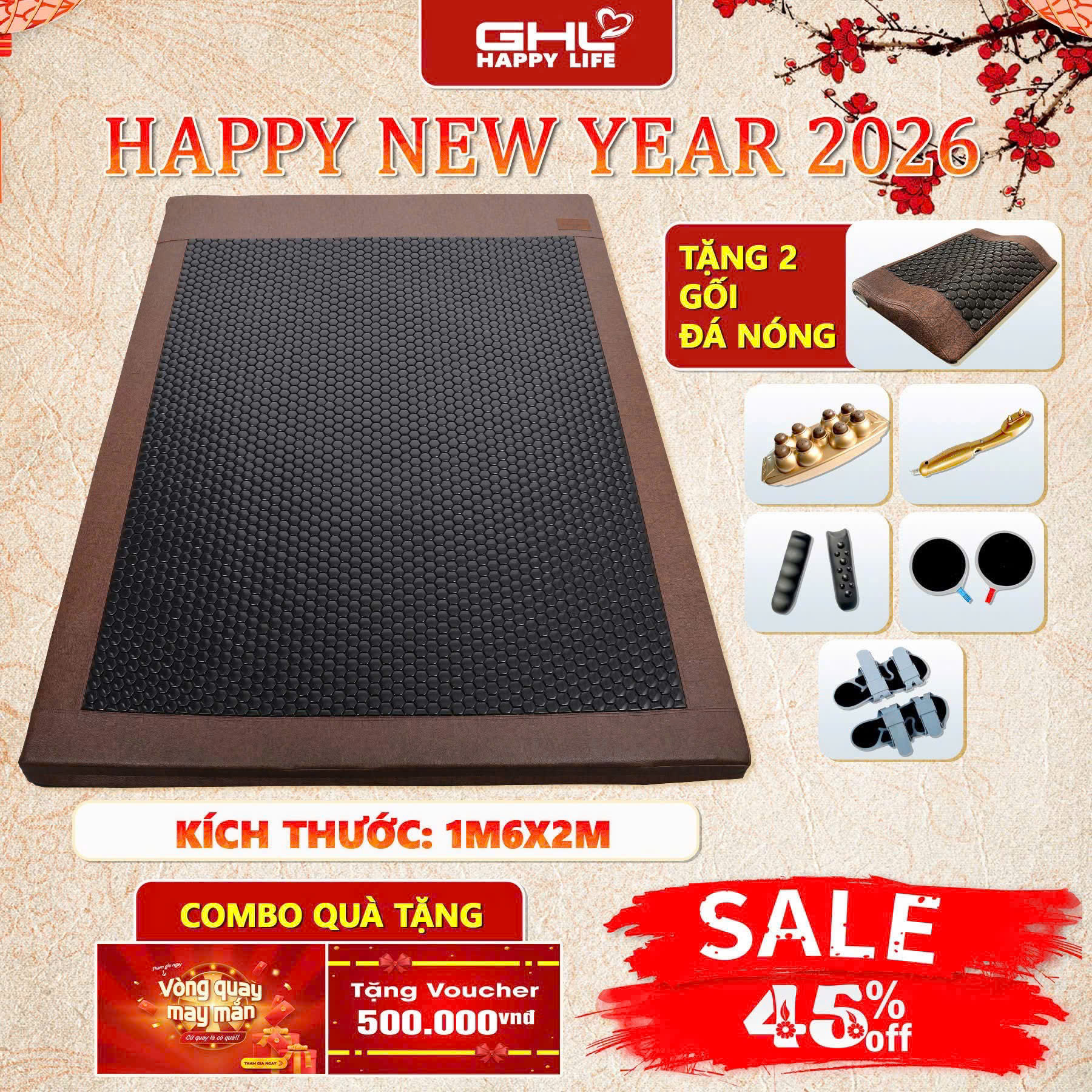 THIẾT BỊ THẢM NHIỆT ĐÁ NÓNG HAPPY PLUS CENTER
